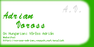 adrian voross business card